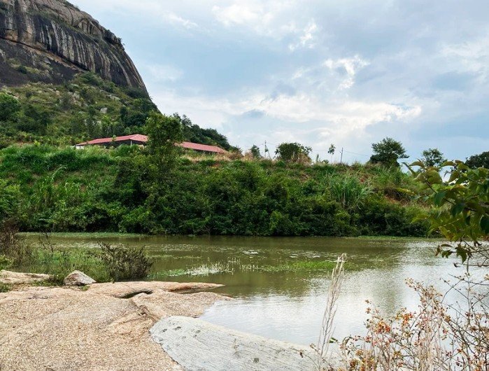 Natural waterbody and rocky Ramanagara landscape